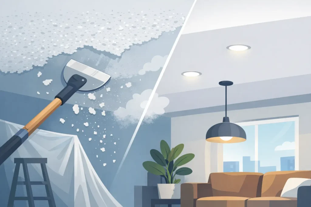 Acoustic Ceiling Texture Removal: What to Expect