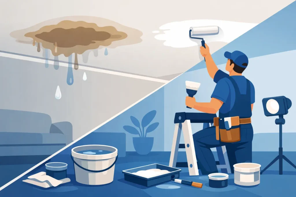 Ceiling Water Stain Repair Done the Right Way