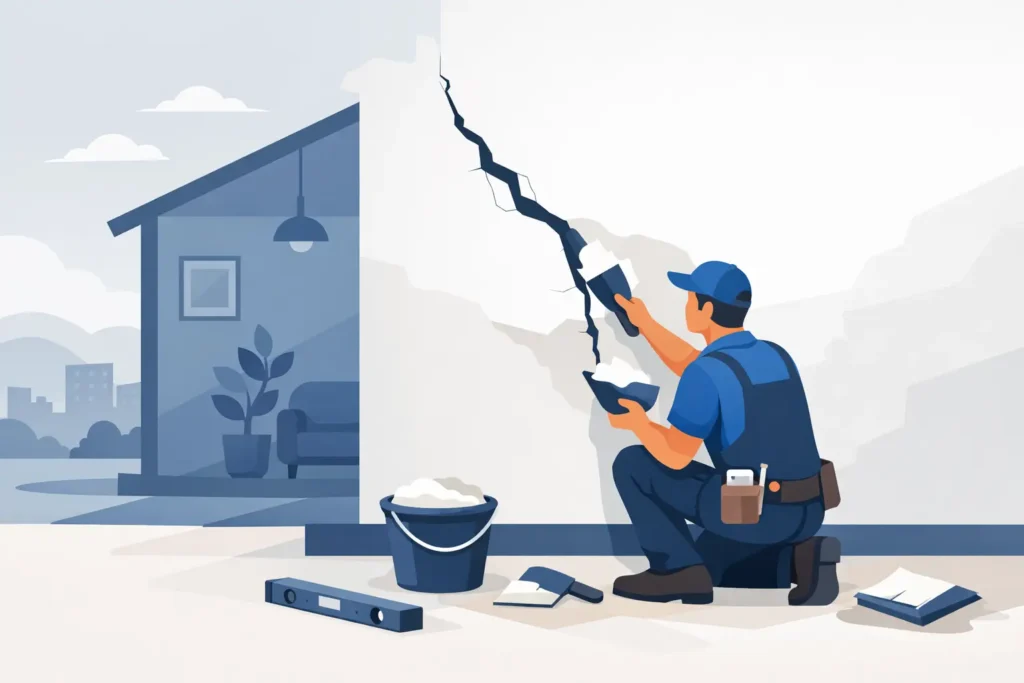 Repairing Settlement Wall Cracks the Right Way